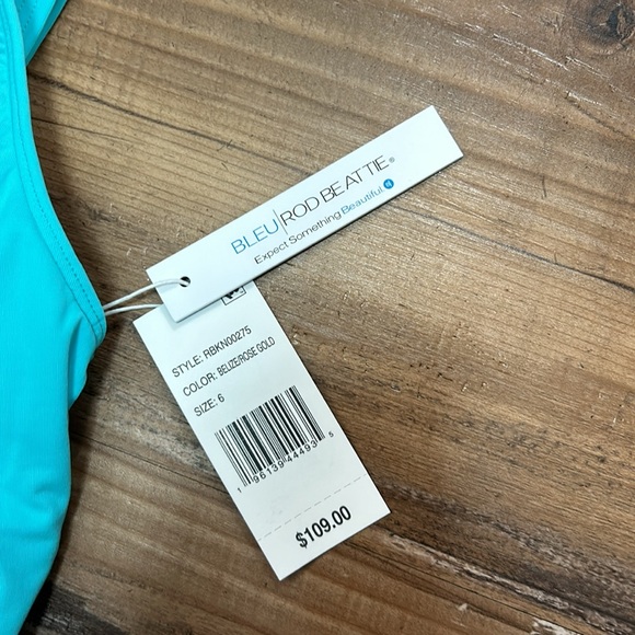 NWT Bleu Rod Beattie Let's Get Knotty Lace-up One-Piece Swimsuit Sz 6 - Picture 2 of 7